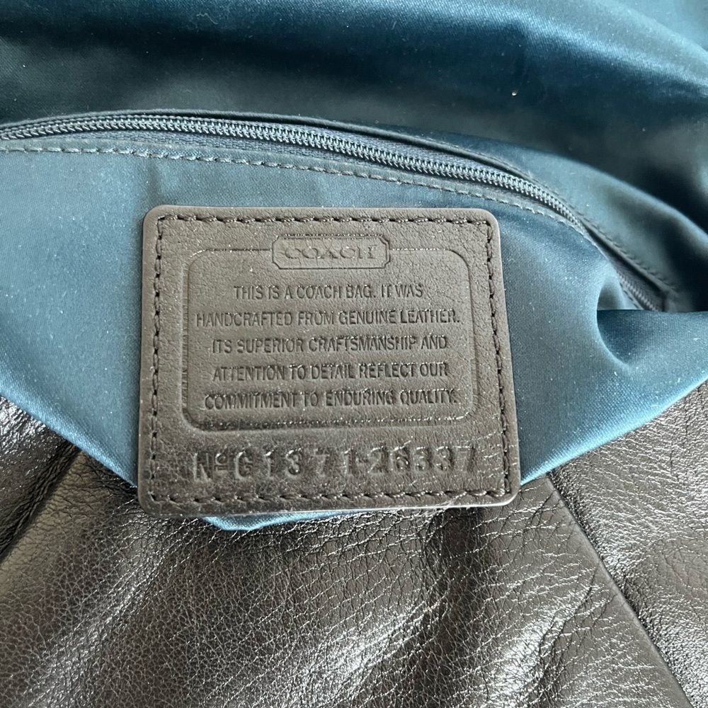 Coach Madison Glitter Python Flap Leather Shoulder Bag - Picture 7 of 10